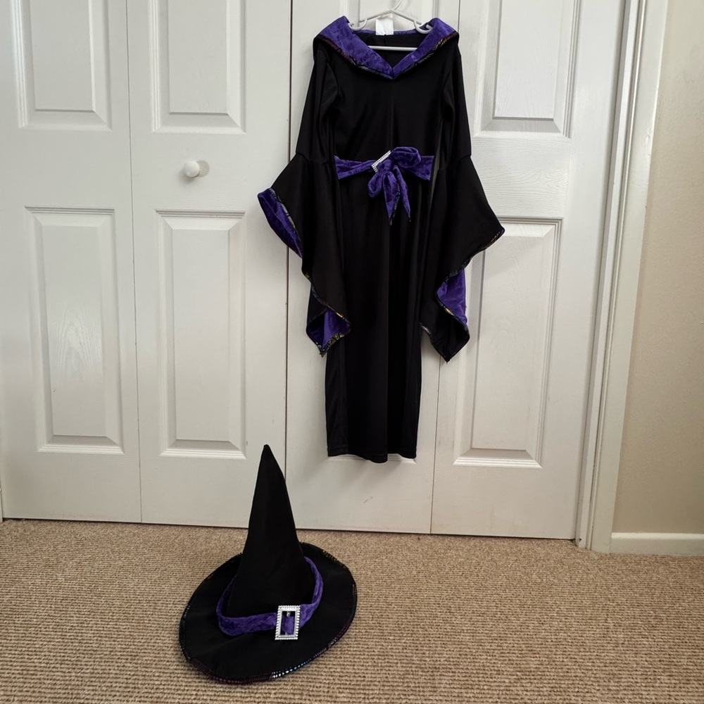 Spirit Black and Purple Witch Costume for Kids